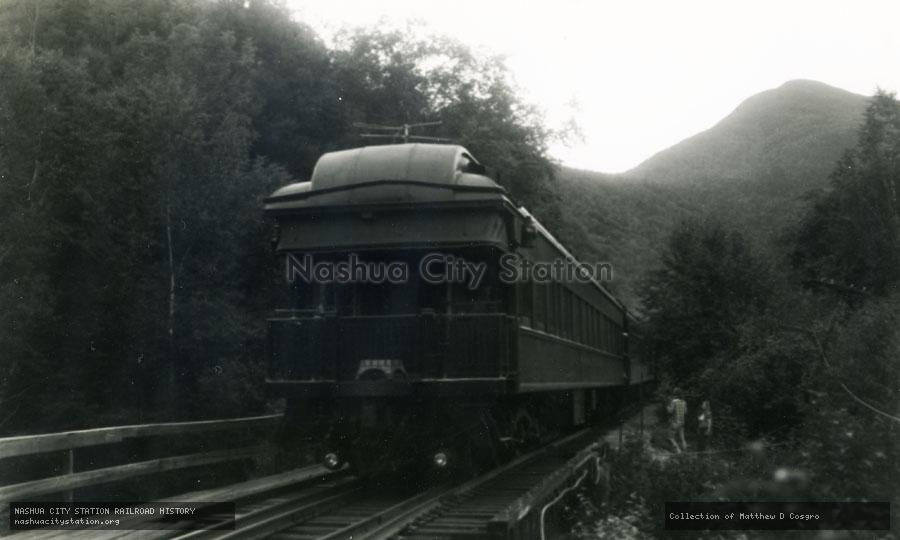 Postcard: Maine Central Railroad business train in the White Mountains of New Hampshire